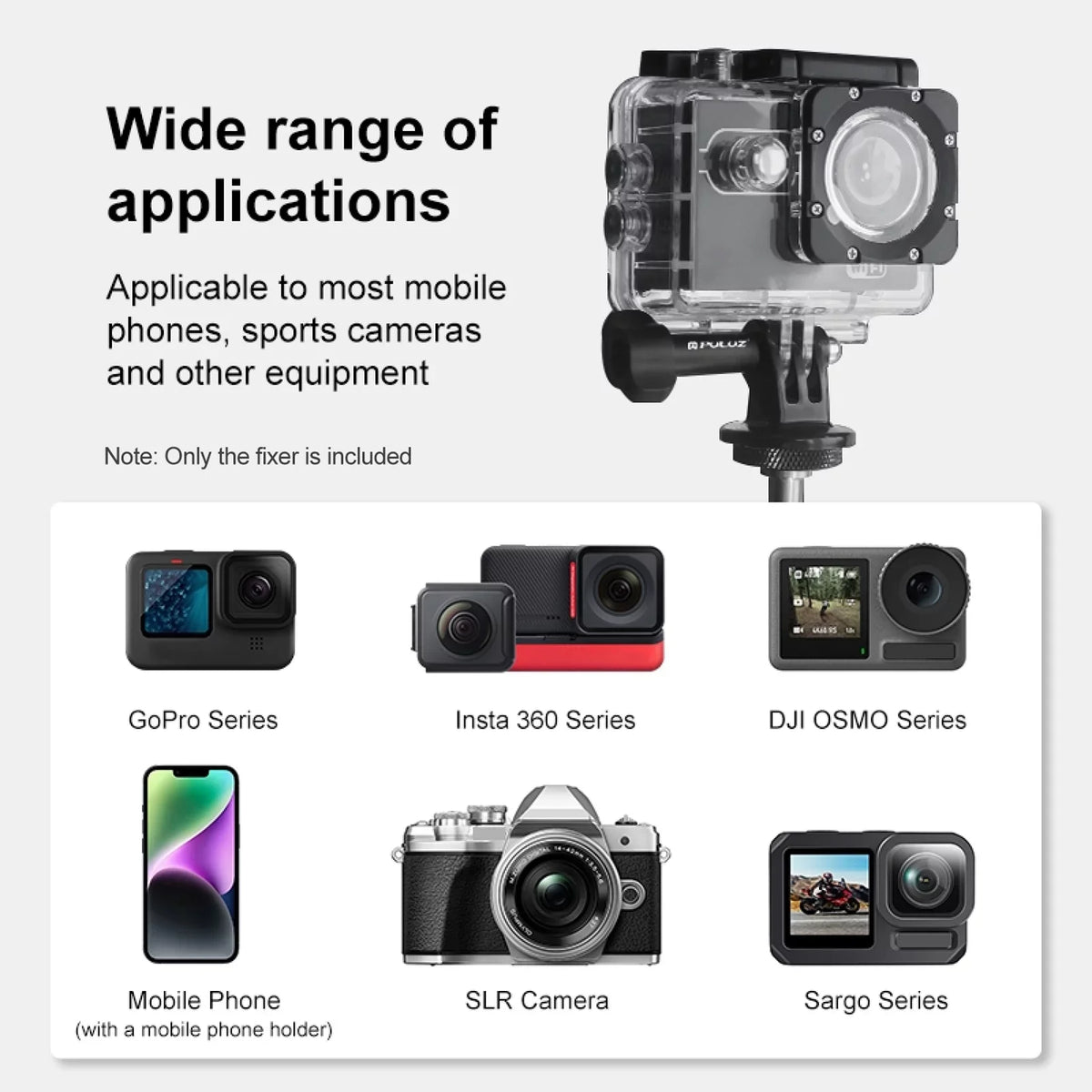 Camera AKASO Adapter ammoon Mount Compatible DJI Handlebar Mount Mounts Clamp