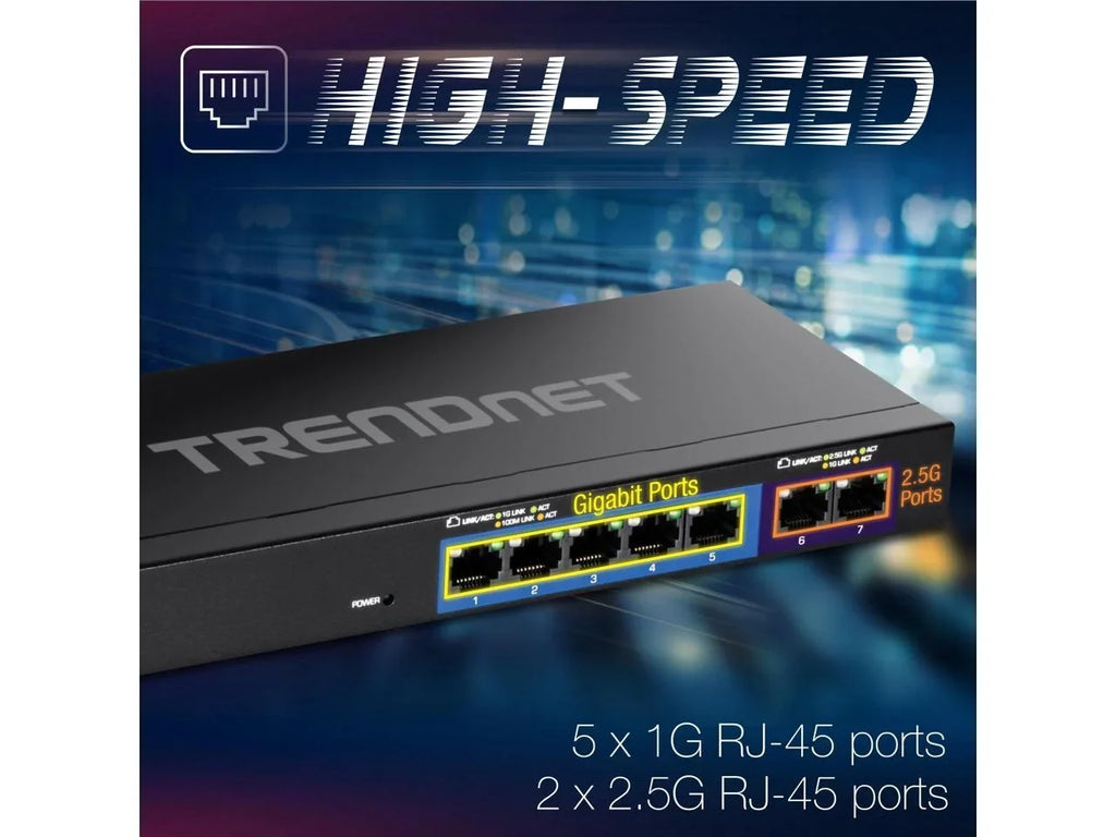 TRENDnet Switch Multi-Gig 7-Port TEG-S327,