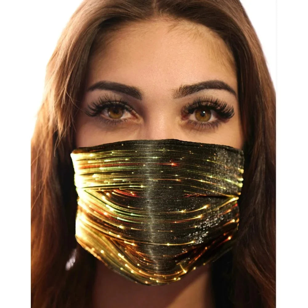 Fashion Party Western 106332 Inc. Mask Black - LED