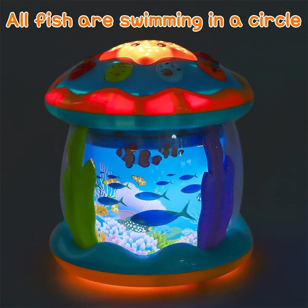 Toys 12 Learning 6 Ocean Toys Light to Toys for 6+ Star Rotating Projector - Old Crawling Baby Years Baby Month Infant Musical Gift Months -