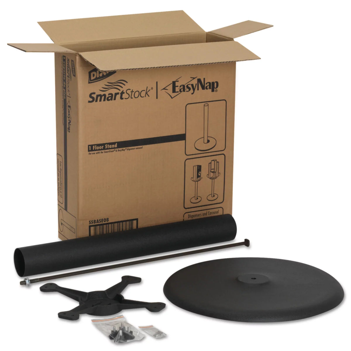 Stand - Height Dixie Smartstock Dispenser - Ultra 18" GP for Carousel Pro Black x Metal 28.5" Width by