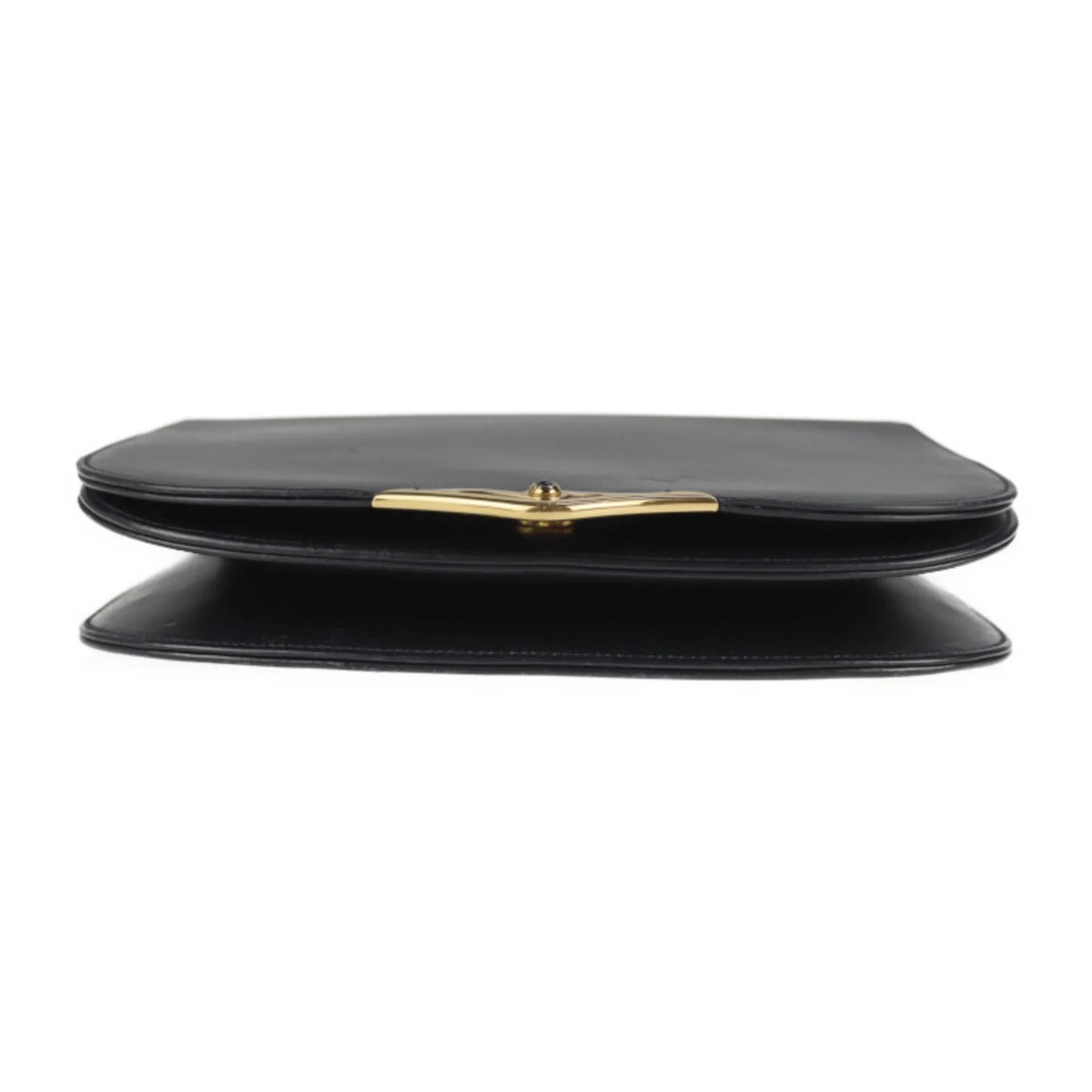 sapphire leather line navy Pre-Owned (Good) dark shoulder Cartier calf 2WAY bag CARTIER clutch