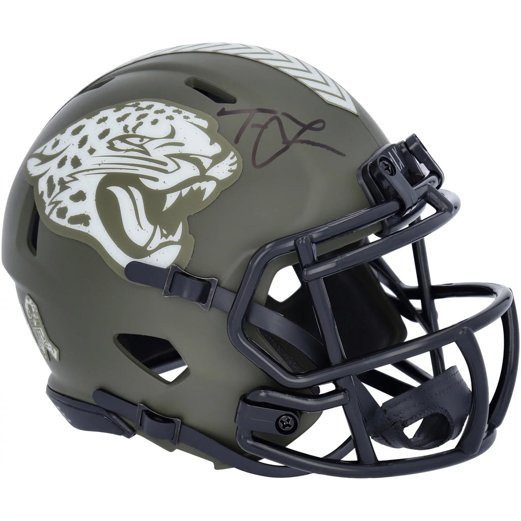 Jaguars Mini Helmet Riddell Autographed To Speed Service Jacksonville 2022 Trevor Lawrence Salute