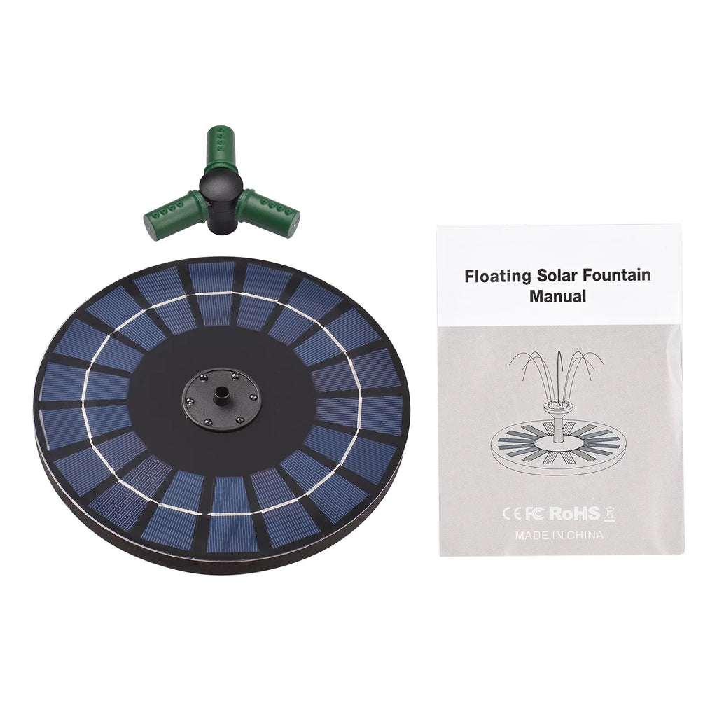With With Light Solar Garden Pump Auto-Shut Inch Colorful 9 LED Bath Fountain Bird for 6W Small off Battery Rotatable Pump Fountain Water Pond Solar Nozzle