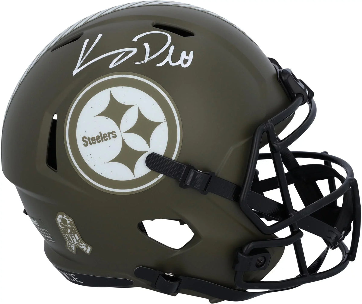 Steelers - Replica Fanatics Pickett Kenny Pittsburgh to Autographed Certified 2022 Helmet Service Salute Riddell Speed Authentic