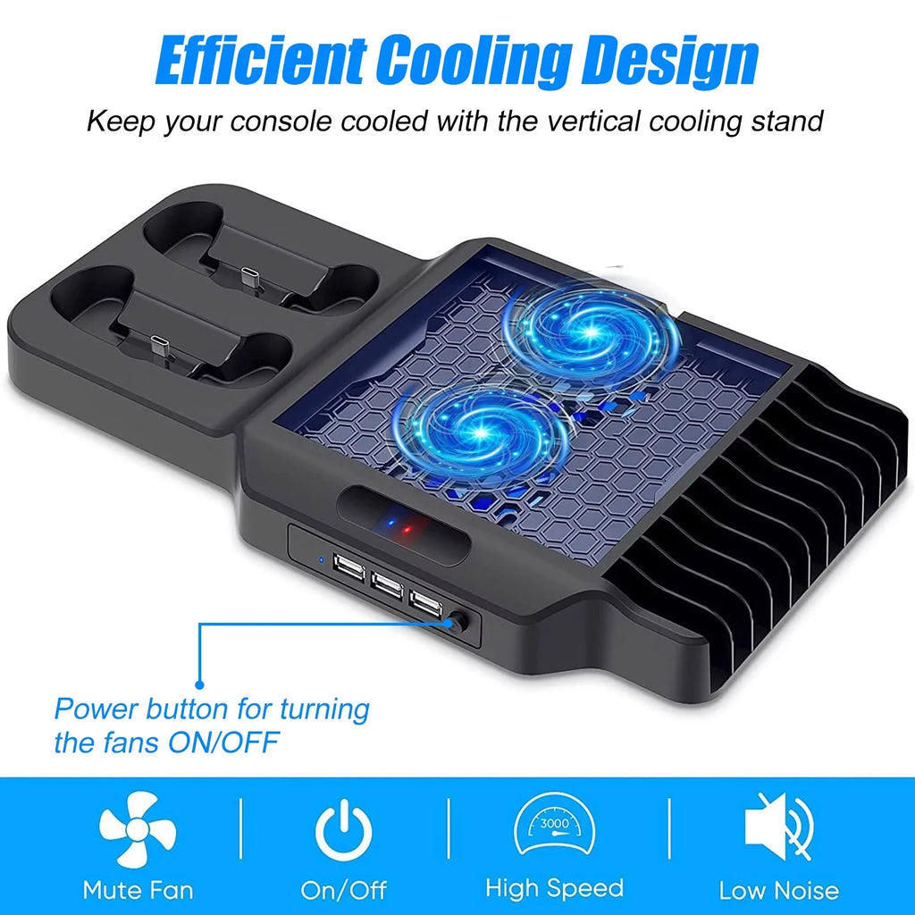 Station Controller S/X Xbox Stand Ports, EEEkit Slots X/S 2 Fit with for Fans, Charging Series Dock USB Dual 3 Cooling Fast Game Xbox Series Vertical Fit 11 Disc with for