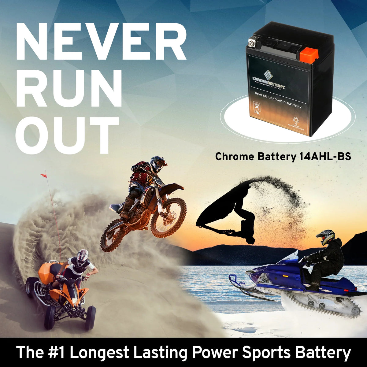 Battery Arctic Battery for YTX14AHL-BS Snowmobile Ah, (14AHL-BS Chrome 1993 CCA) Volt,12 Cat Cougar 12 210