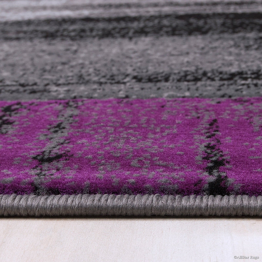 Modern Purple Rug Allstar 6' (5' Rugs Weave x Contemporary Technique Purple Drop-Stitch in Woven 11")