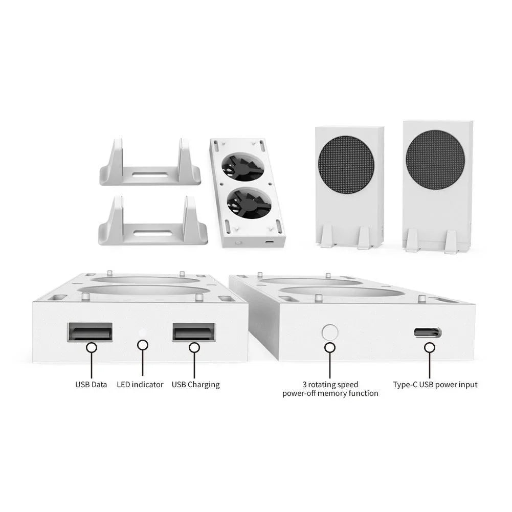 3.54 x Series 1.18 Vertical USB 3 3 1 Stand Console Xbox Functions S in Ports for External x Fans inches Speeds Holder 2 9.53 Cooler
