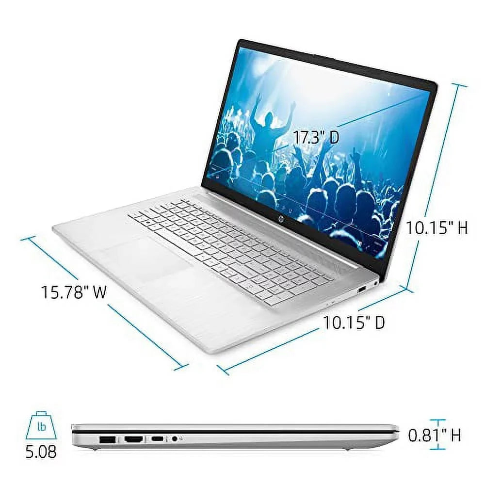 HP - - 16GB Laptop High IPS Intel SSD - Performance 1TB SSD Silver FHD 16GB | 17.3inch Business RAM DDR4 17-CN0000 Graphics - Iris i5-1135G7 17-CN0000 1TB 2022 Xe - 4-Core