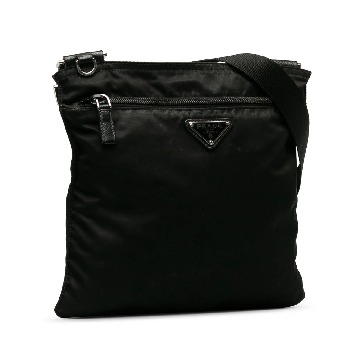 Crossbody Bag Fabric (Good) Crossbody Pre-Owned Unisex Prada Tessuto Black Nylon Authenticated