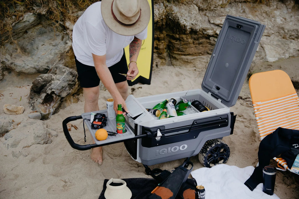 Wheeled Trailmate Cooler, Igloo Gray 70 Journey Qt.