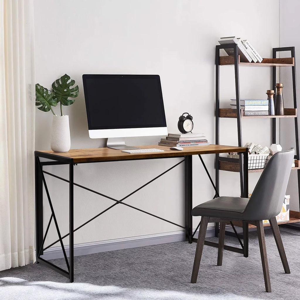 Simple Writing Home Lacoo Office Brown Modern Desk 40 inches Desk, Study