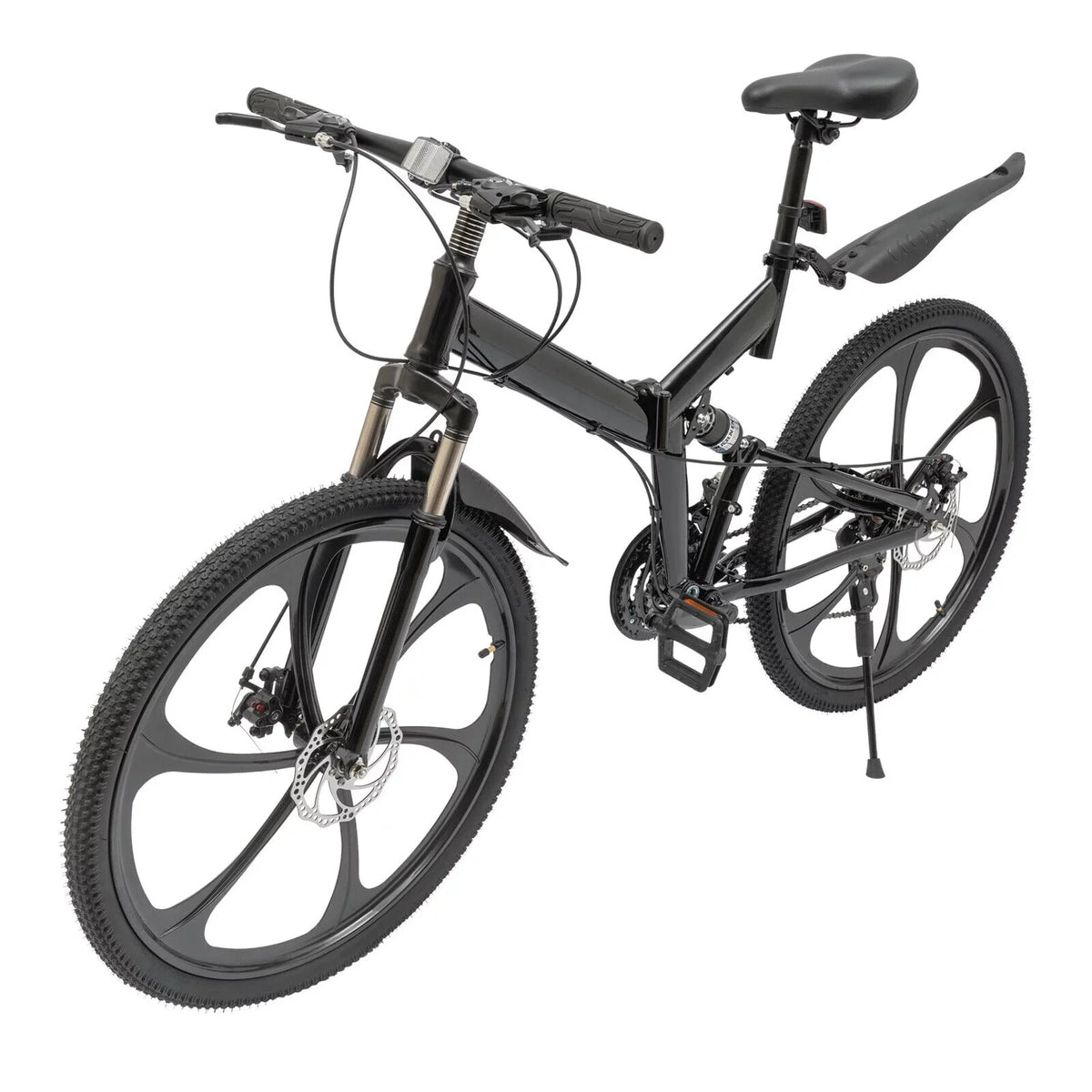 Bicycle Loading Adult City Black Max 150kg/330lbs Folding Shifter Carbon 26" Light Folding Bike Steel Camping 21-Speed Miumaeov Bike Weight
