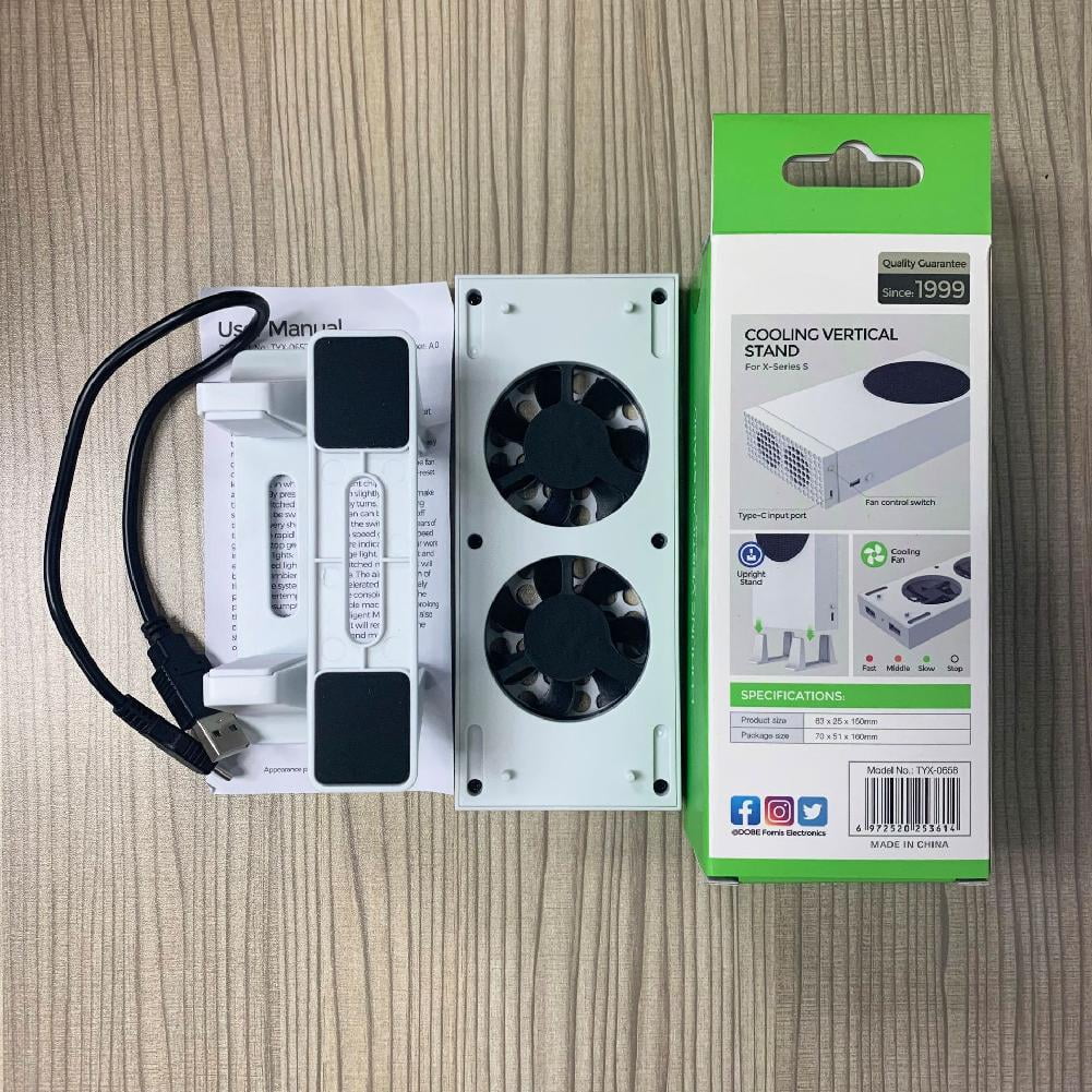 3.54 x Series 1.18 Vertical USB 3 3 1 Stand Console Xbox Functions S in Ports for External x Fans inches Speeds Holder 2 9.53 Cooler