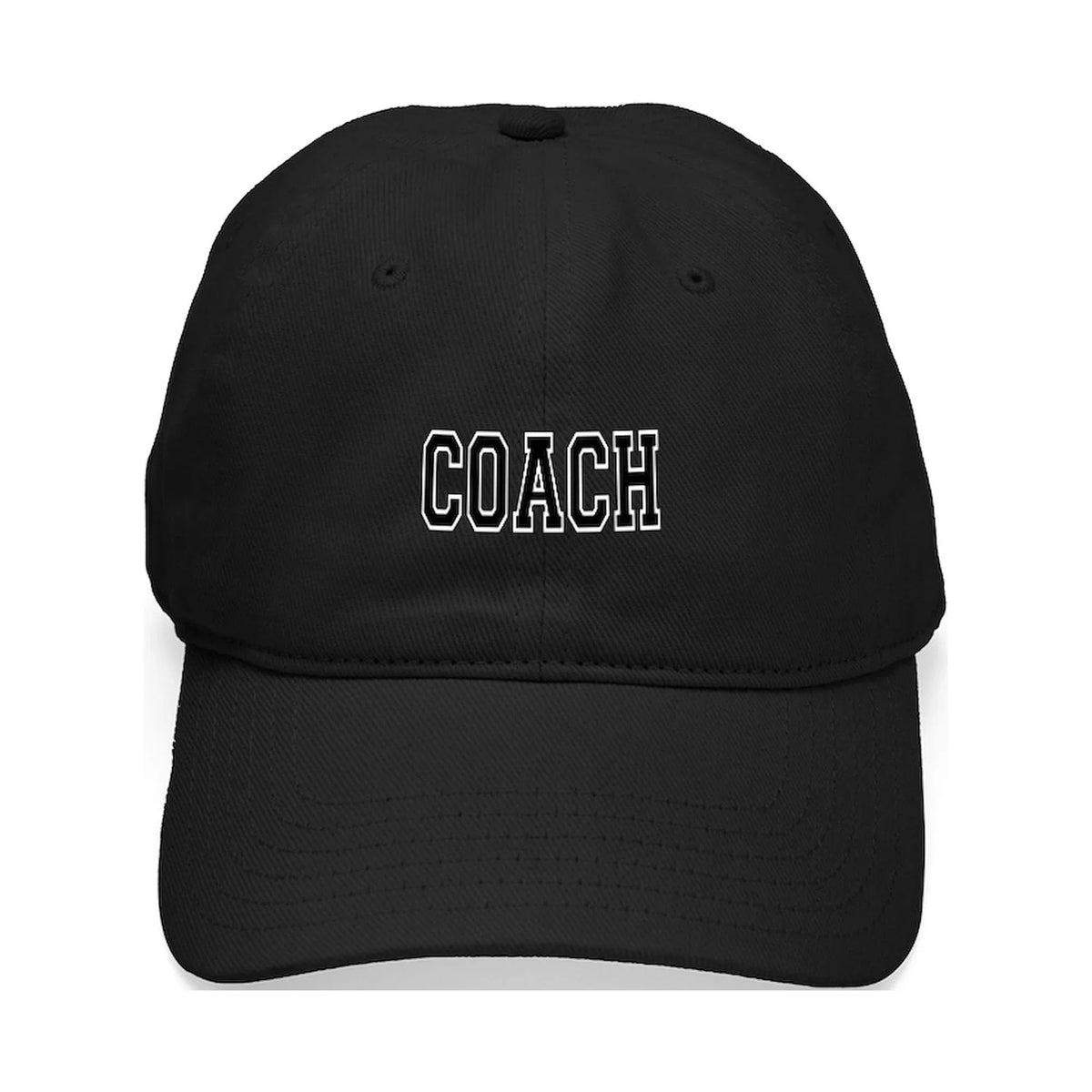 Baseball Black CafePress Black Hat Cotton Coach Adjustable Canvas Cap - Printed -