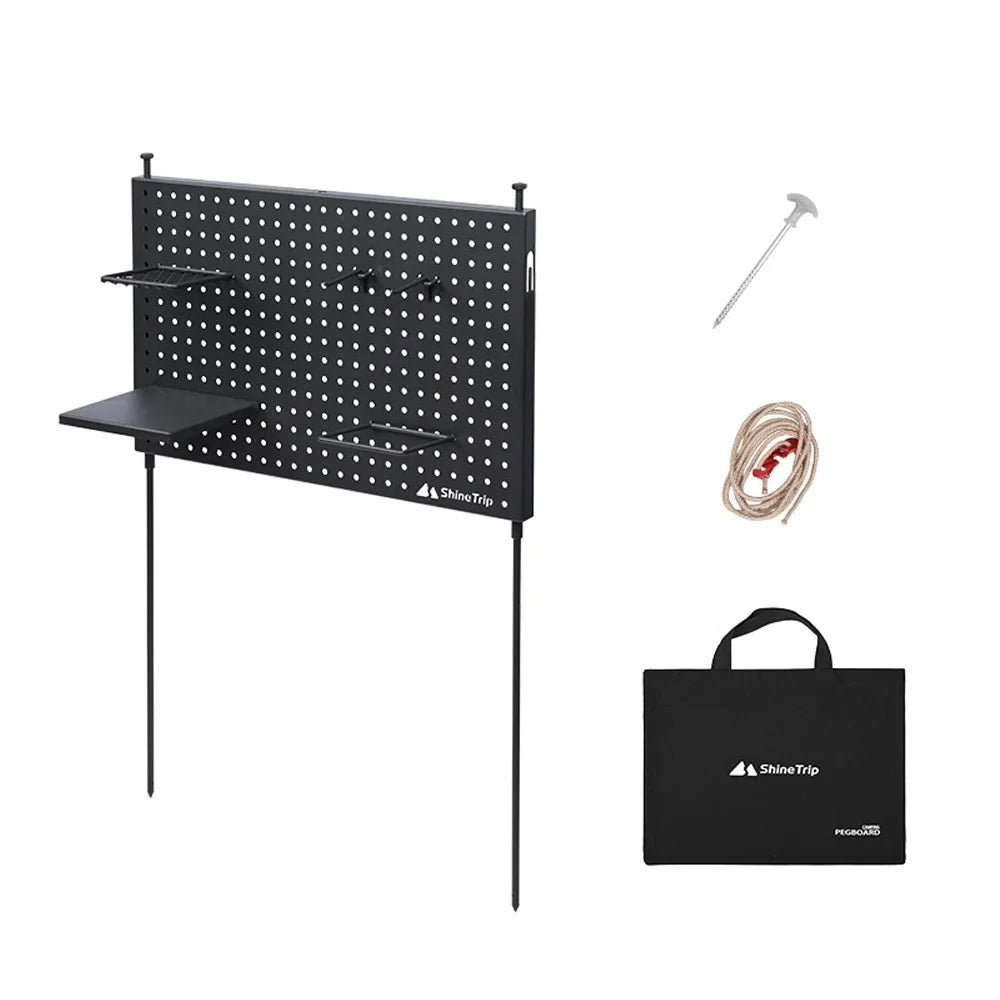 Portable Multifunctional Cups Display Storage BBQ Board Radirus for and Hole Rack, Picnic Camping Bowls Shelf