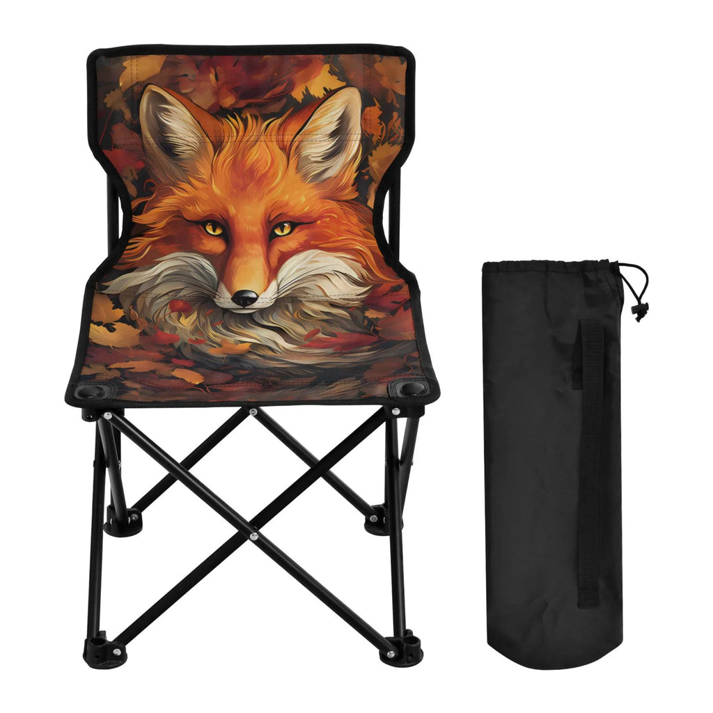 Support Autumn Chair Camping Outdoor Beach Chair Portable Fishing Chair to Leaves Folding Chair with with 220LBS Lawn Fox Bag Carry