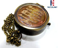 NauticalMart compass for leather case gift with brass