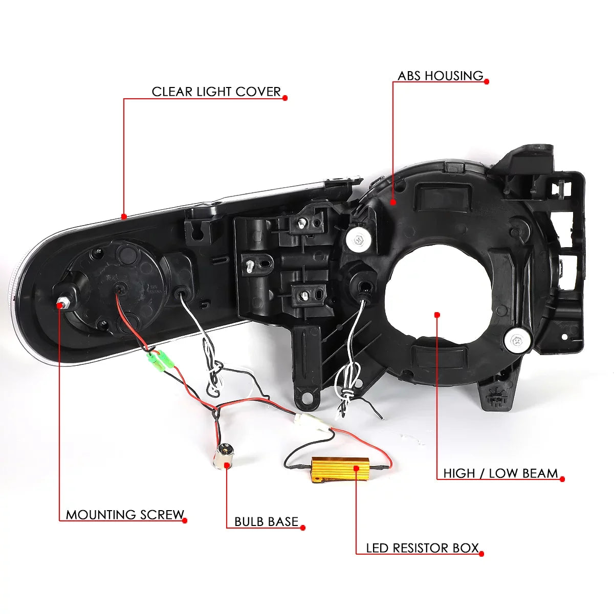 FJ Headlight 08 Cruiser Motoring to Pair 11 LED Lamps Bumper Black/Clear 13 For 2014 DRL+Sequential Turn 2007 DNA Corner HL-LB-FJC07-BK-CL1 Front 10 Toyota 09 Signal 12