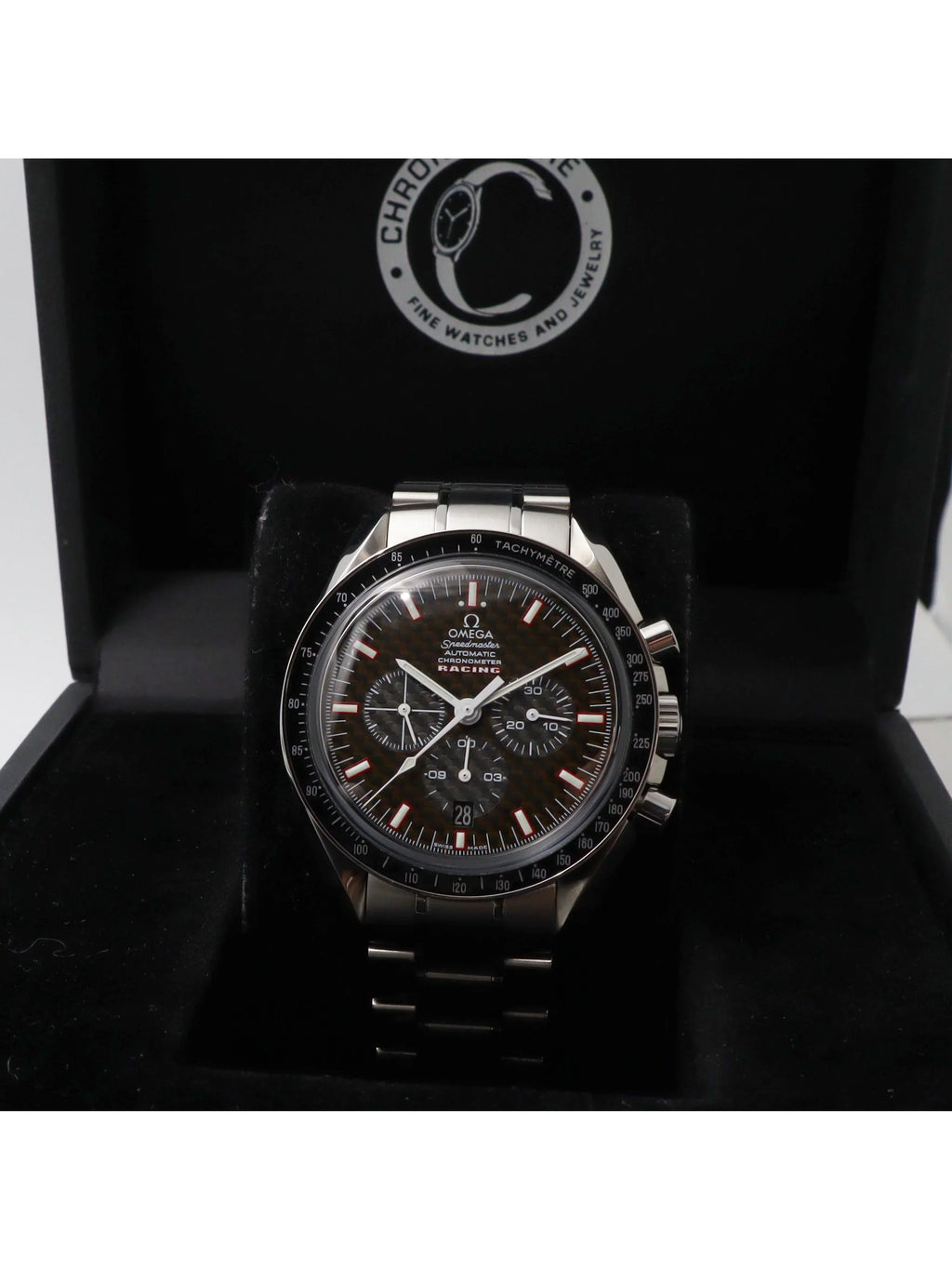 Chronograph Automatic Mens Omega Carbon Speedmaster Watch 3552.59.00 Racing Dial
