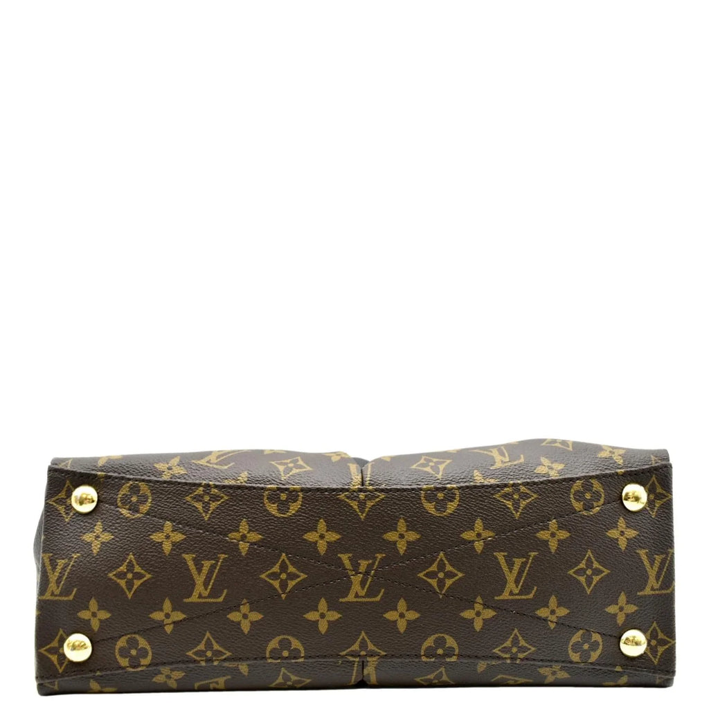 Black Monogram Leather Bag LOUIS Hobo MM VUITTON V Pre-owned