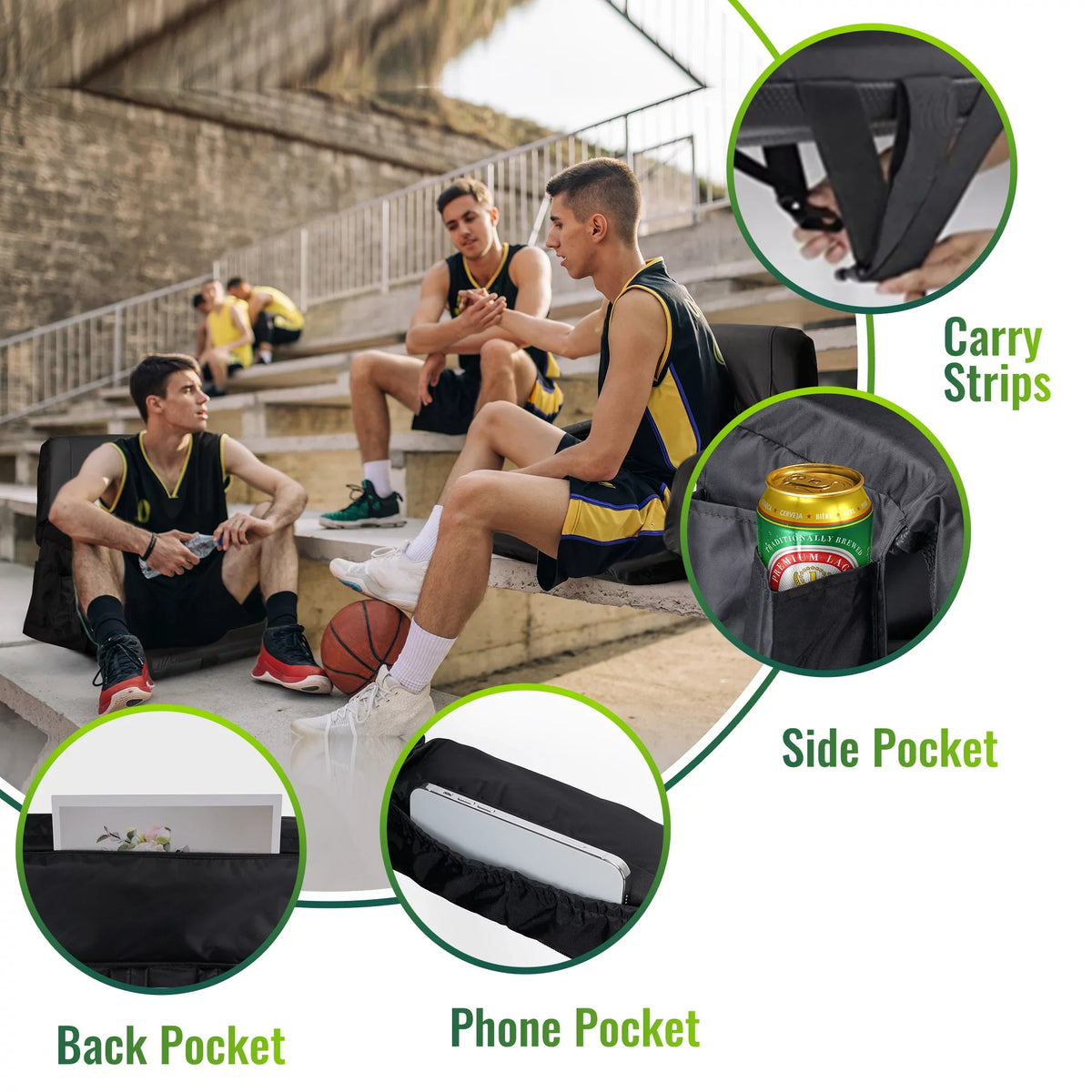 for Wide Bleachers, Lawns, Thicken Bleacher for Backyards Women's Tournament Seat, Pack Soccer National Worcest Chair Stadium 2 Folding Waterproof