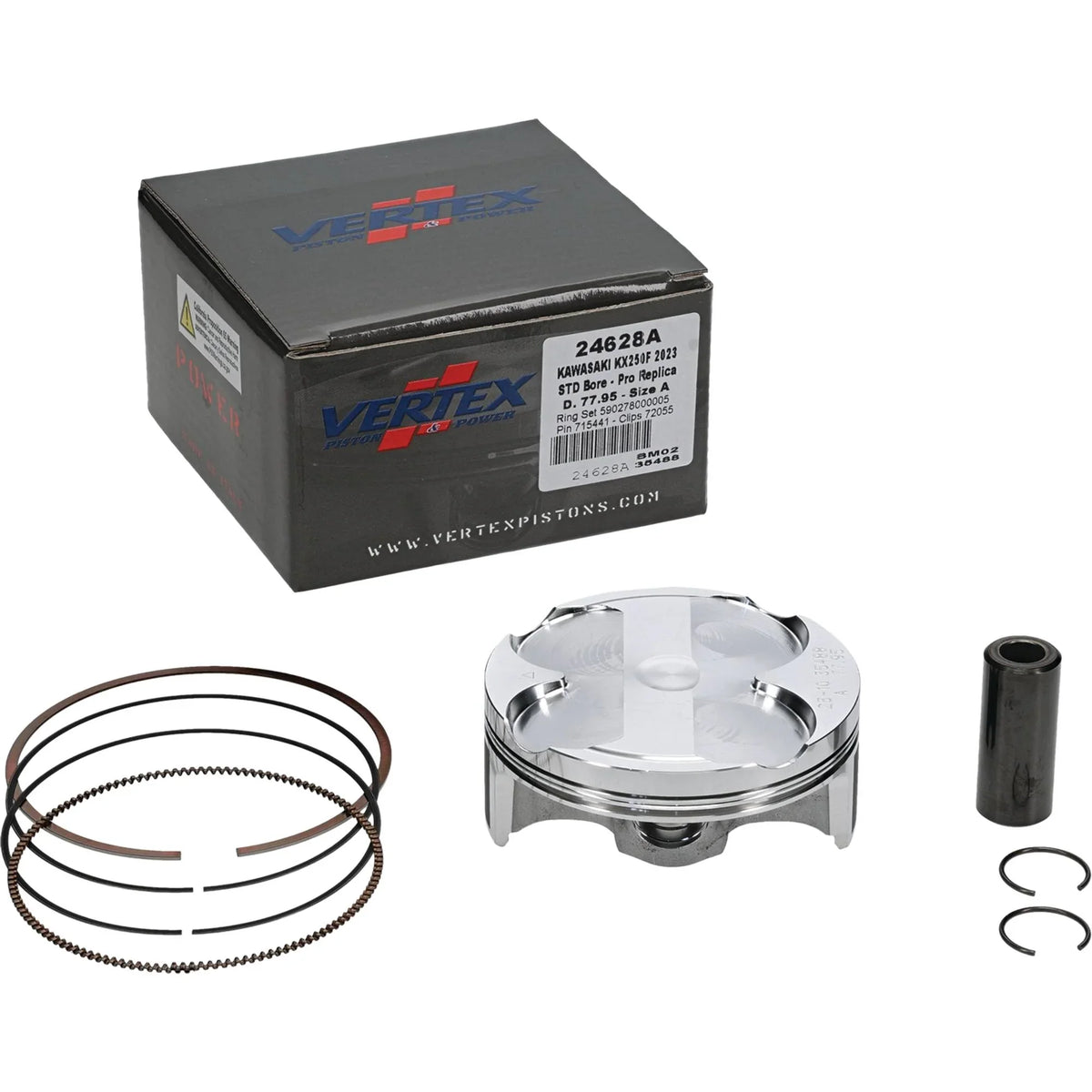 Kawasaki 250 24628A Forged F 250 Piston KX KX For 2023 2023, Vertex Replica Kit X