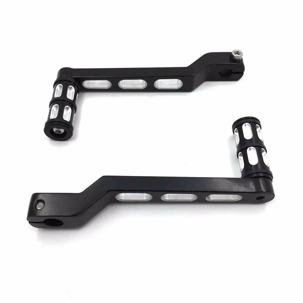 Glide Levers Shifter Shift Heel 1988 Style Levers/Gear w/ Pedal Shift Pegs 009A- For Motorcycle Harley Aluminum HTT- Toe and Electra Black Davidson later