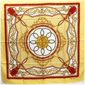 CELINE silk scarf (Good) yellow Pre-Owned ladies muffler Celine