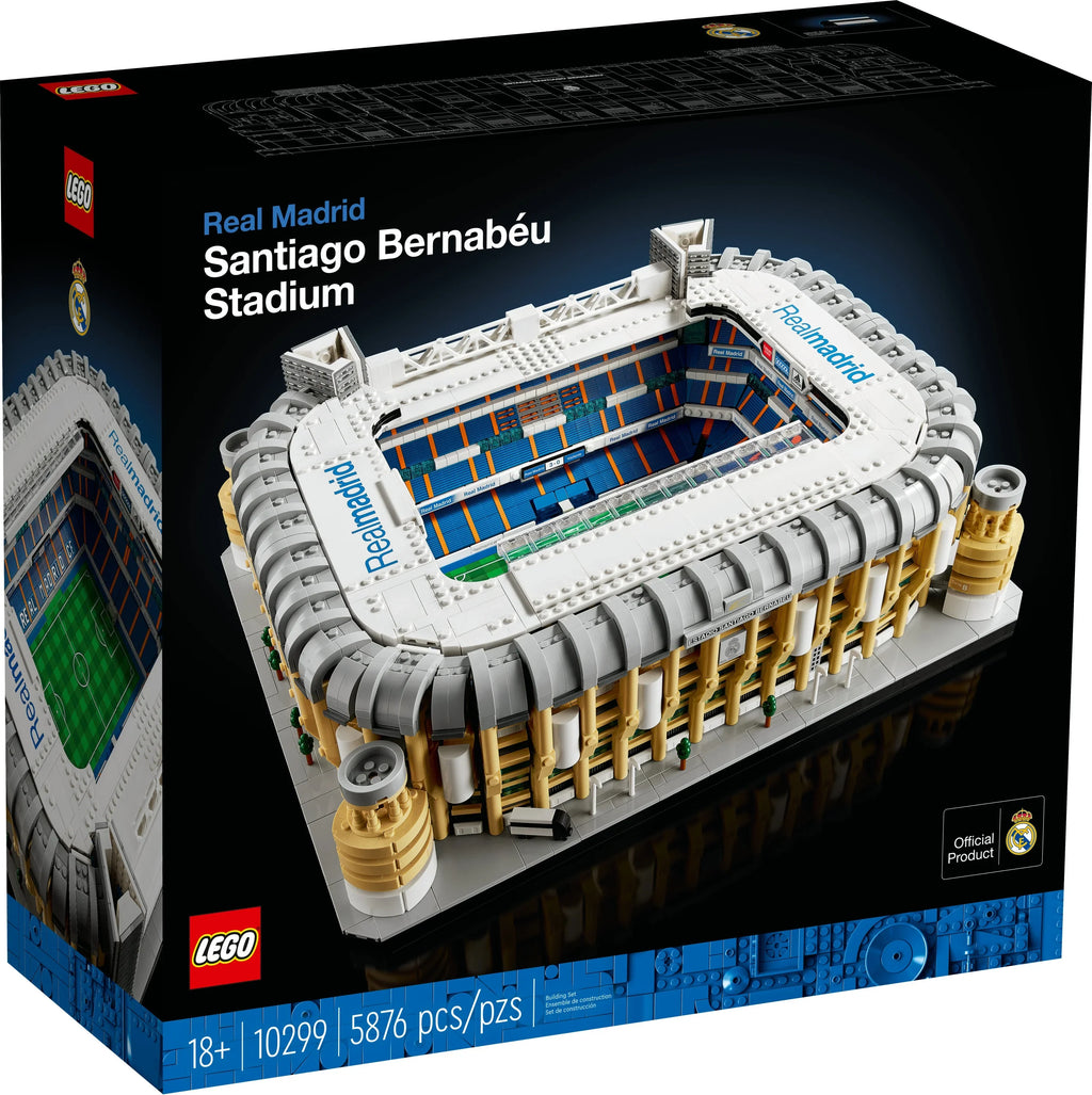 10299 - Kit and Building Building Bernabéu and Field Collectible Idea Piece, Office LEGO Madrid Santiago Real for Gift Sports Fans Set Model Great Adults, Decor Stadium Icons Soccer for Home