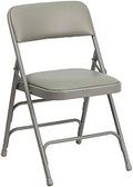 Curved Hinged Chair Braced Series Pack Folding 4 Triple & Metal Vinyl HERCULES Double Gray