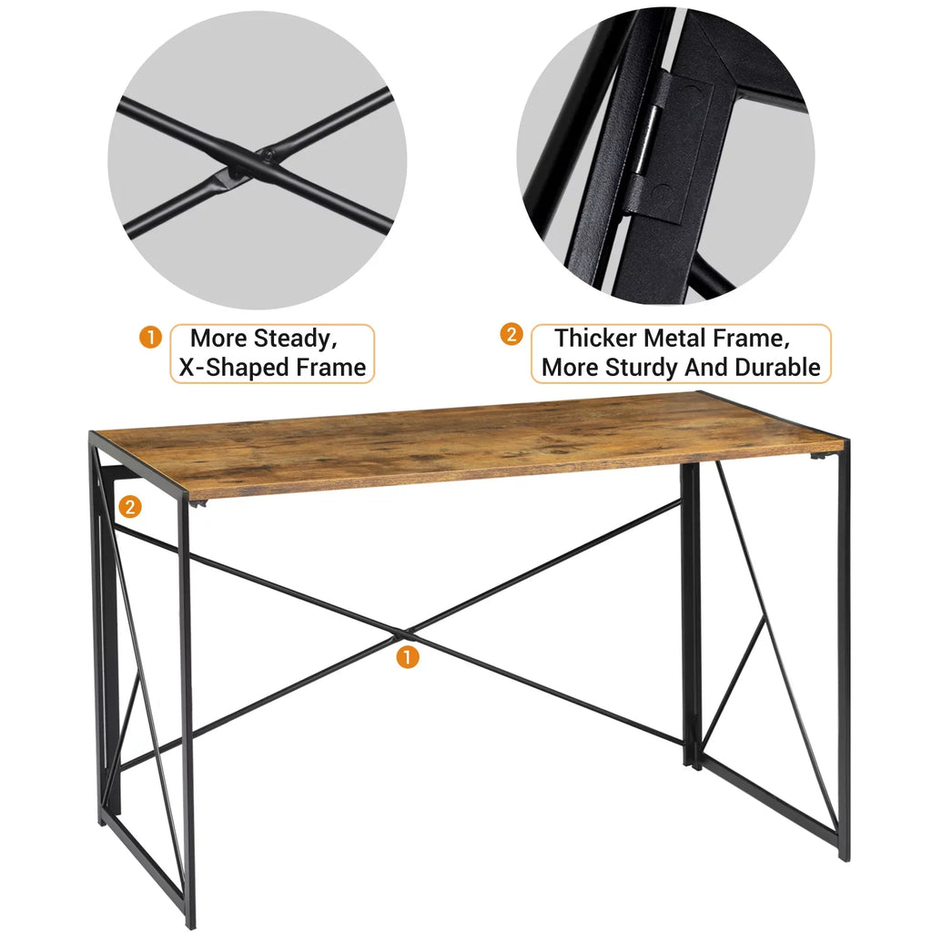 Simple Writing Home Lacoo Office Brown Modern Desk 40 inches Desk, Study