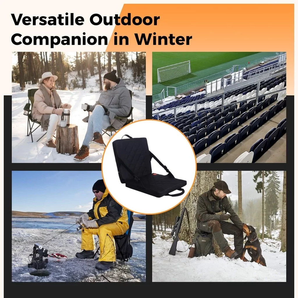 USB Stadium Winter Powered Heating for Seat Seat Heated Portable Activities, Heated Cushion Foldable Seat, Pad, Camping, Hunting Seat Outdoor Fishing, Cushion, Heated Folding