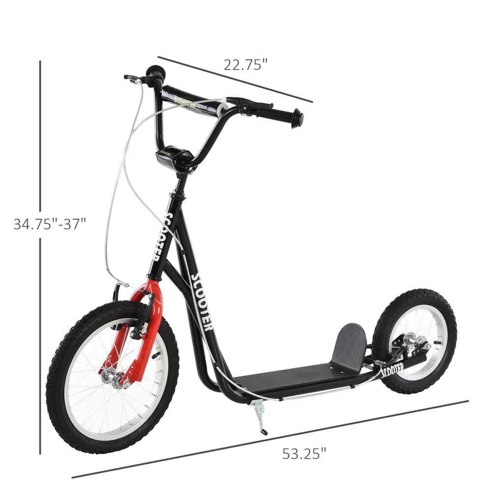 Youth Dual Front Rear Caliper Aosom Scooter Black Brakes, and